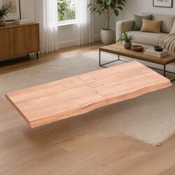 Compact Folding Wall Shelf in Solid Oak Wood 120x50cm