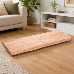 Brown Oak Folding Wall Shelf for Storage