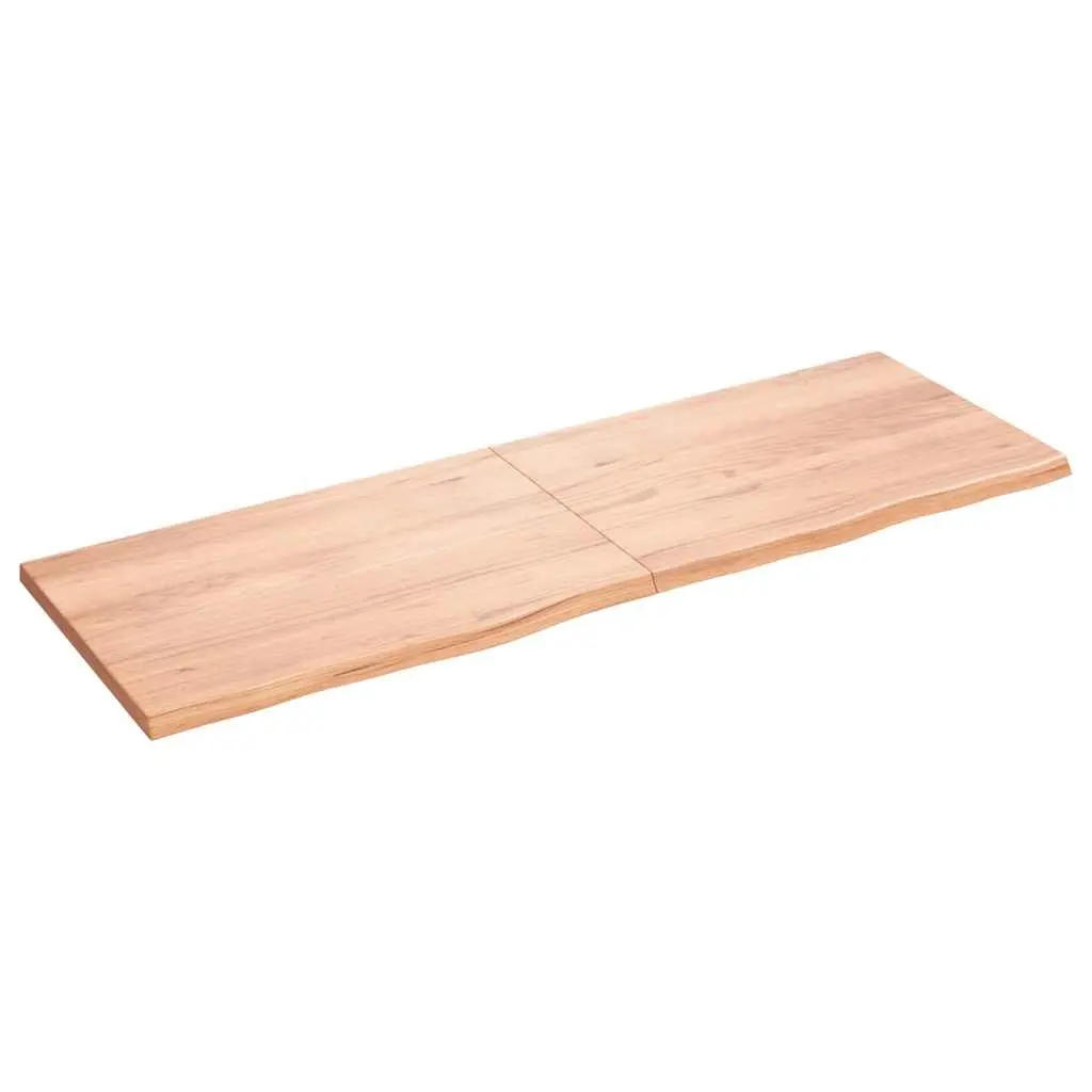 Wall Shelf Brown Solid Oak Wood Rustic Folding Ledge 180x60cm