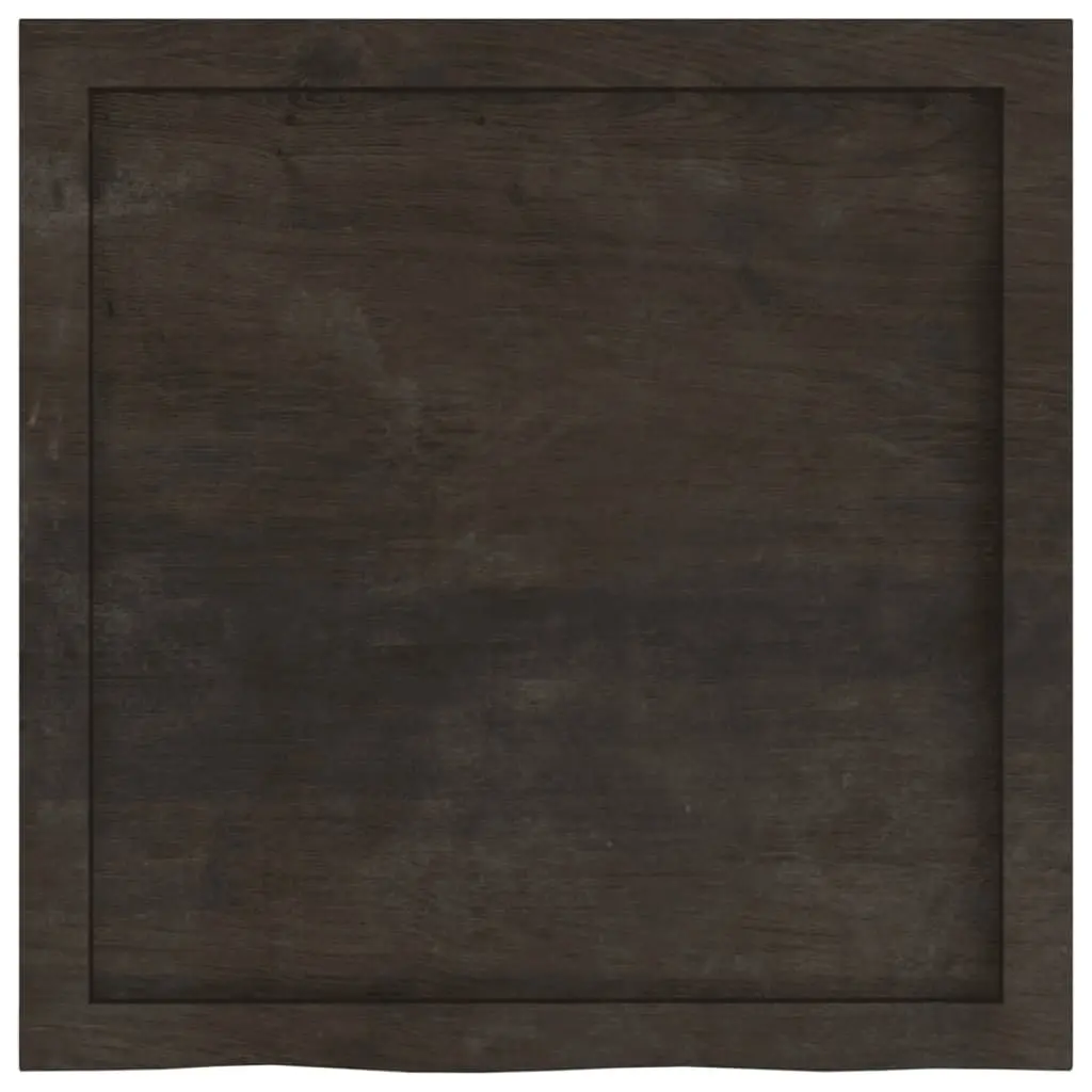 Wall Shelf Dark Brown Solid Oak Wood Handmade Rustic Storage Display
