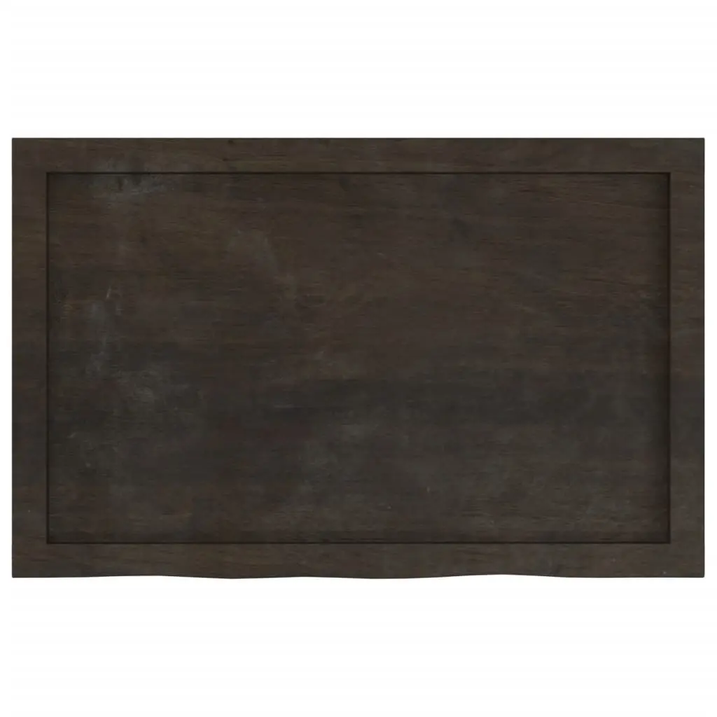 Wall Shelf Dark Brown 80x50 cm Solid Oak Rustic Storage Shelving