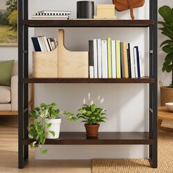 100x40cm Floating Dark Brown Shelf in Solid Oak