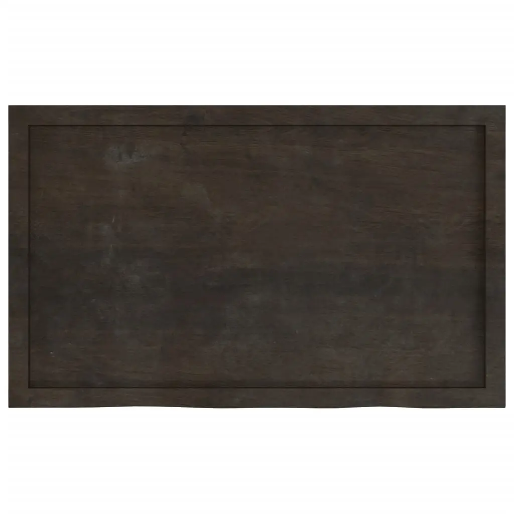 Wall Shelf Dark Brown Solid Oak Wood Handmade Live Edge Rustic Floating Ledge