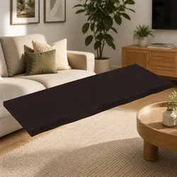 Concise and Effective Dark Brown Oak Wall Shelf