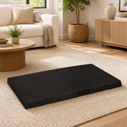 Folding Wall Shelf in Dark Brown Oak Wood 120x60cm