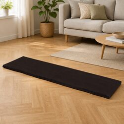Folding Dark Brown Oak Shelf for Space-Saving Storage