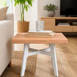 Solid Oak Wood Table Top, Live Edge, 40x40cm - Perfect Fit