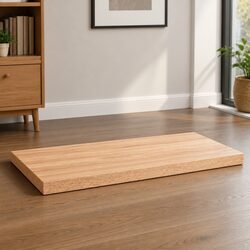Compact Light Brown Solid Oak Wood Table Top 80cm x 40cm