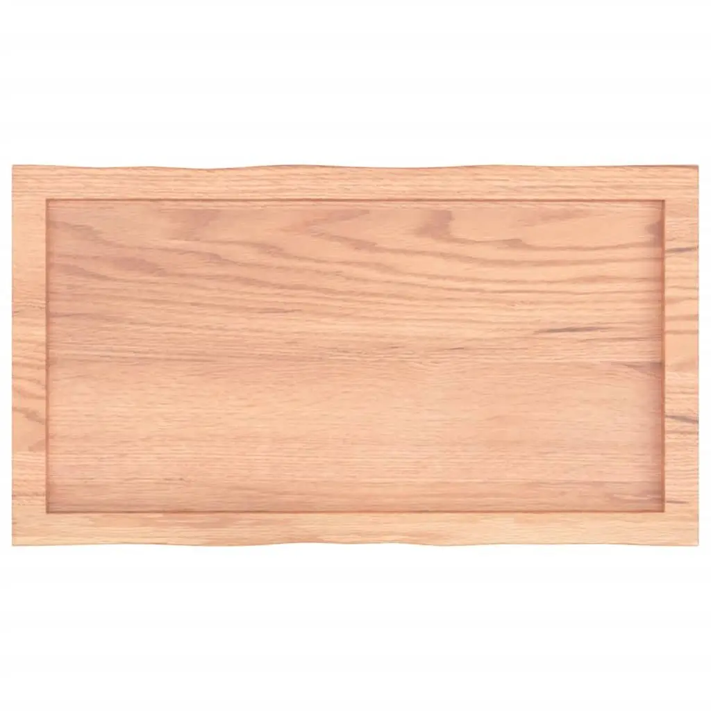 Solid Oak Wood Table Top Light Brown Live Edge 80x40cm Replacement Dining