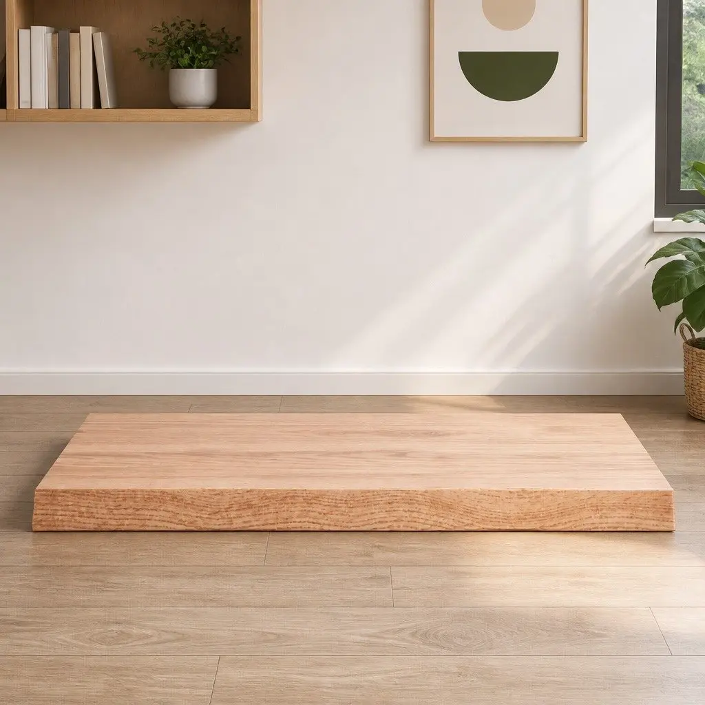 Solid Oak Wood Table Top Brown 80x40cm Live Edge Replacement Board DIY
