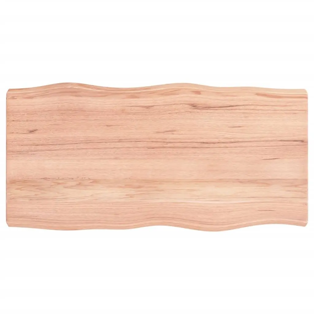 Solid Oak Wood Table Top Brown 80x40cm Live Edge Replacement Board DIY