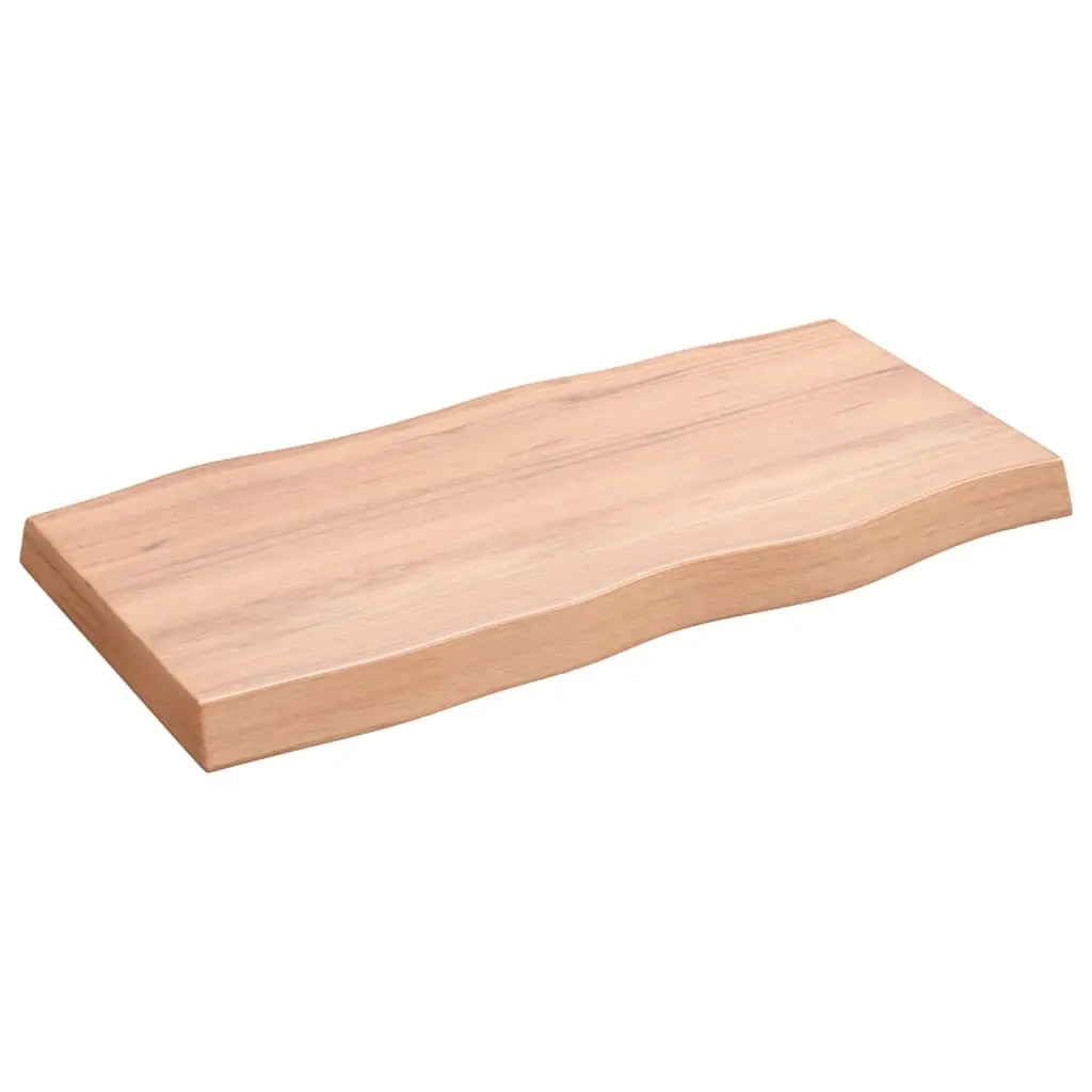 Solid Oak Wood Table Top Brown 80x40cm Live Edge Replacement Board DIY