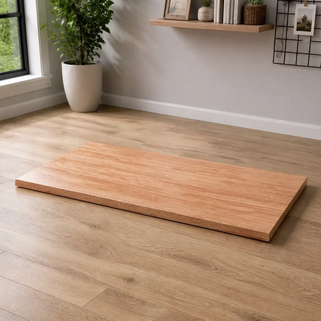 Solid Oak Wood Table Top Brown 100x50cm Live Edge Treated