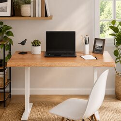 Brown Solid Oak Table Top 100x60cm