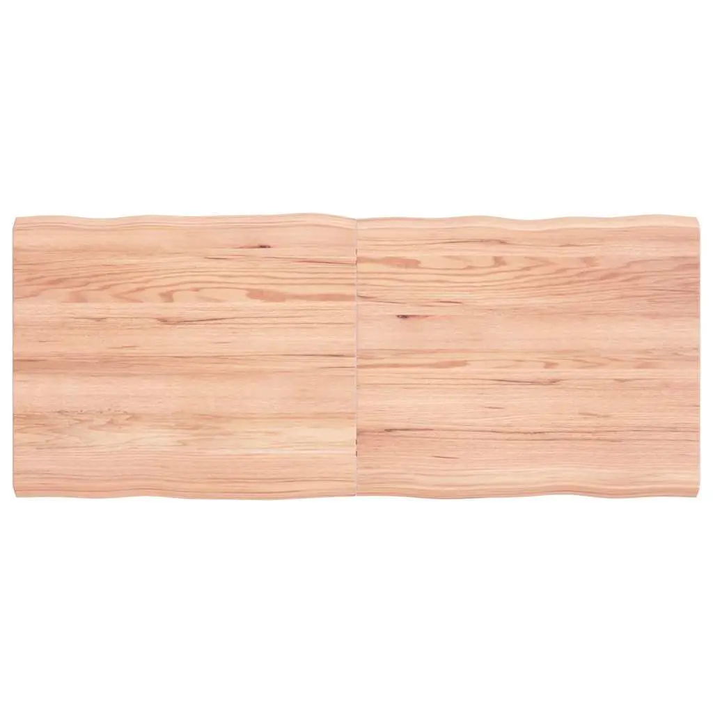 Solid Oak Wood Table Top Light Brown 120x50cm Live Edge Folding Handmade