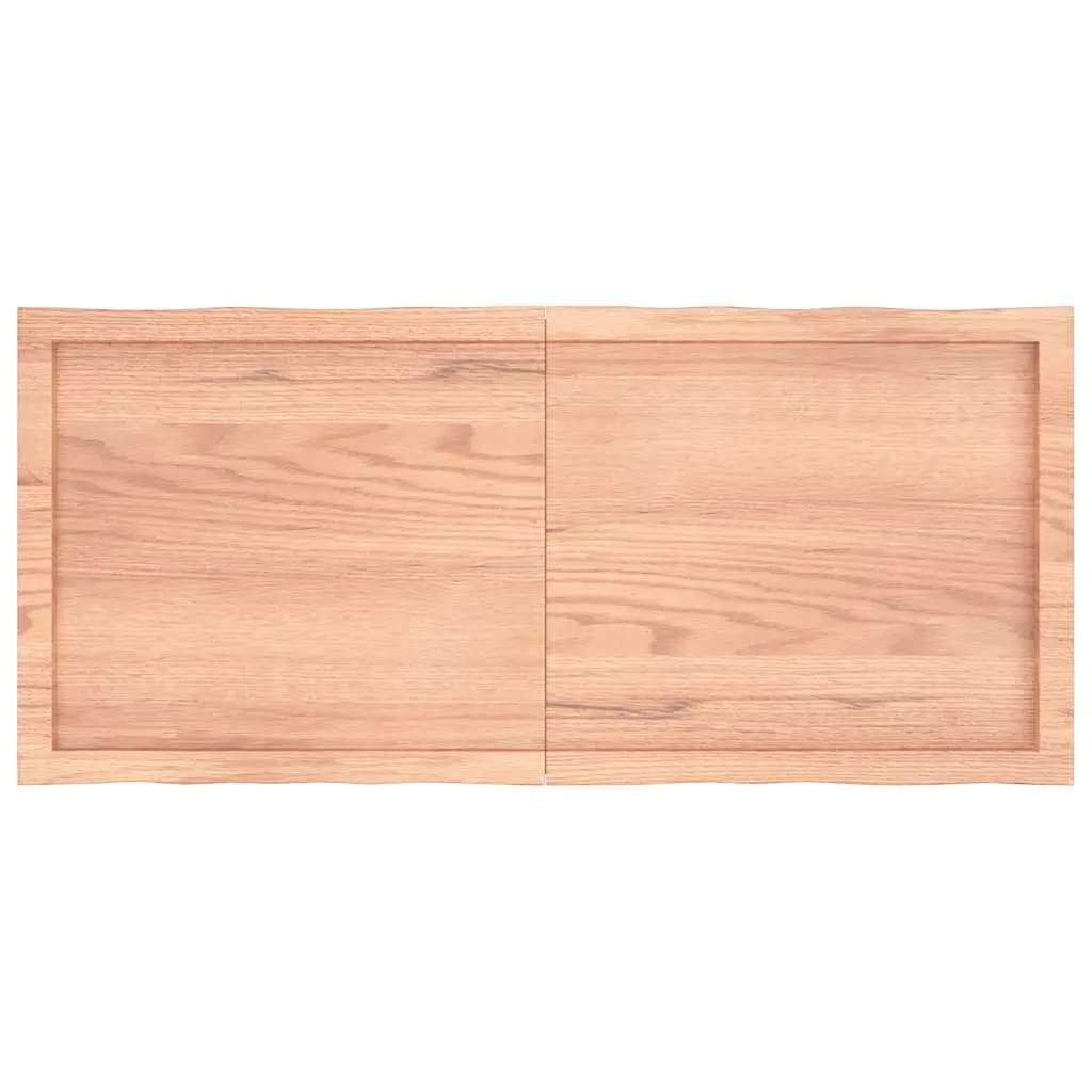 Solid Oak Wood Table Top Light Brown 120x50cm Live Edge Folding Handmade