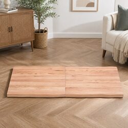 Compact and Sturdy Light Brown Solid Oak Table Top