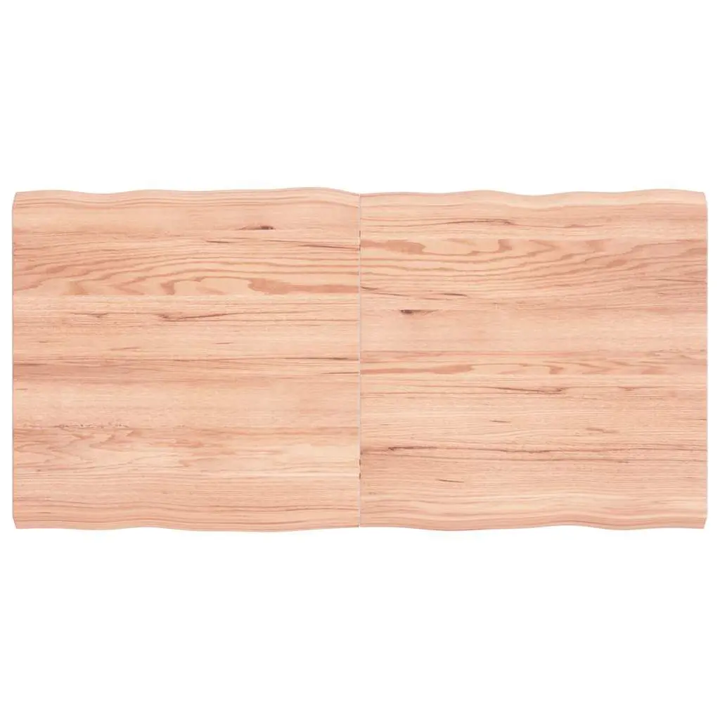 Wooden Table Top Brown Solid Oak Live Edge Foldable Replacement Board 120x60cm