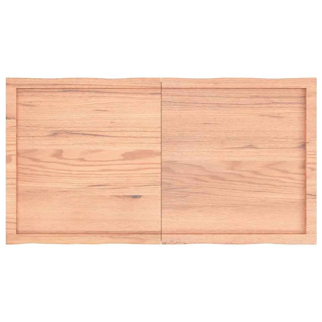 Wooden Table Top Brown Solid Oak Live Edge Foldable Replacement Board 120x60cm