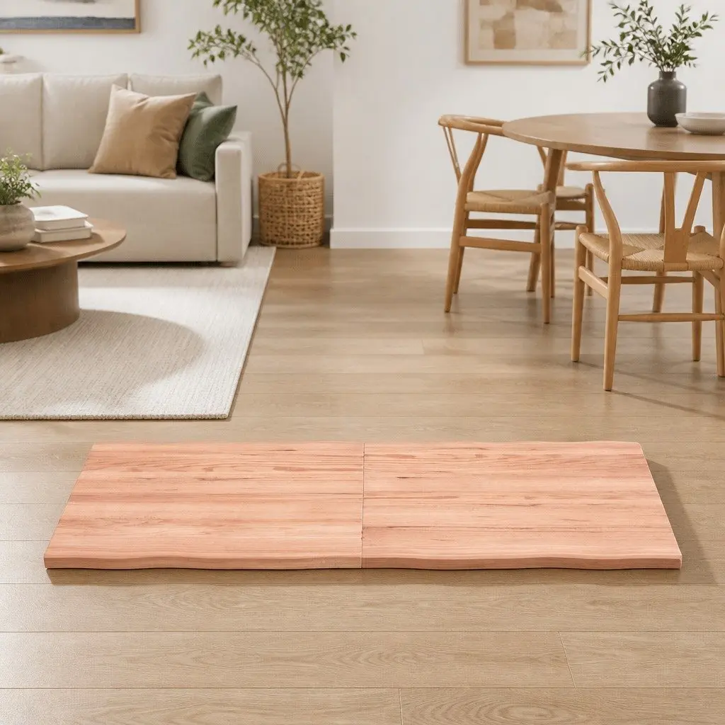 Brown Live Edge Oak Table Top 140x40cm