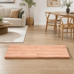 Compact Brown Live Edge Oak Table Top 140x40cm