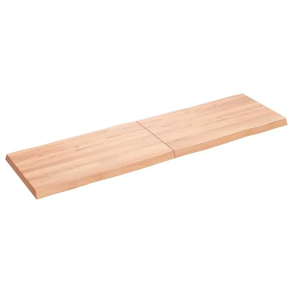 Wooden Table Top Brown 140x40cm Live Edge Solid Oak Foldable Replacement Board