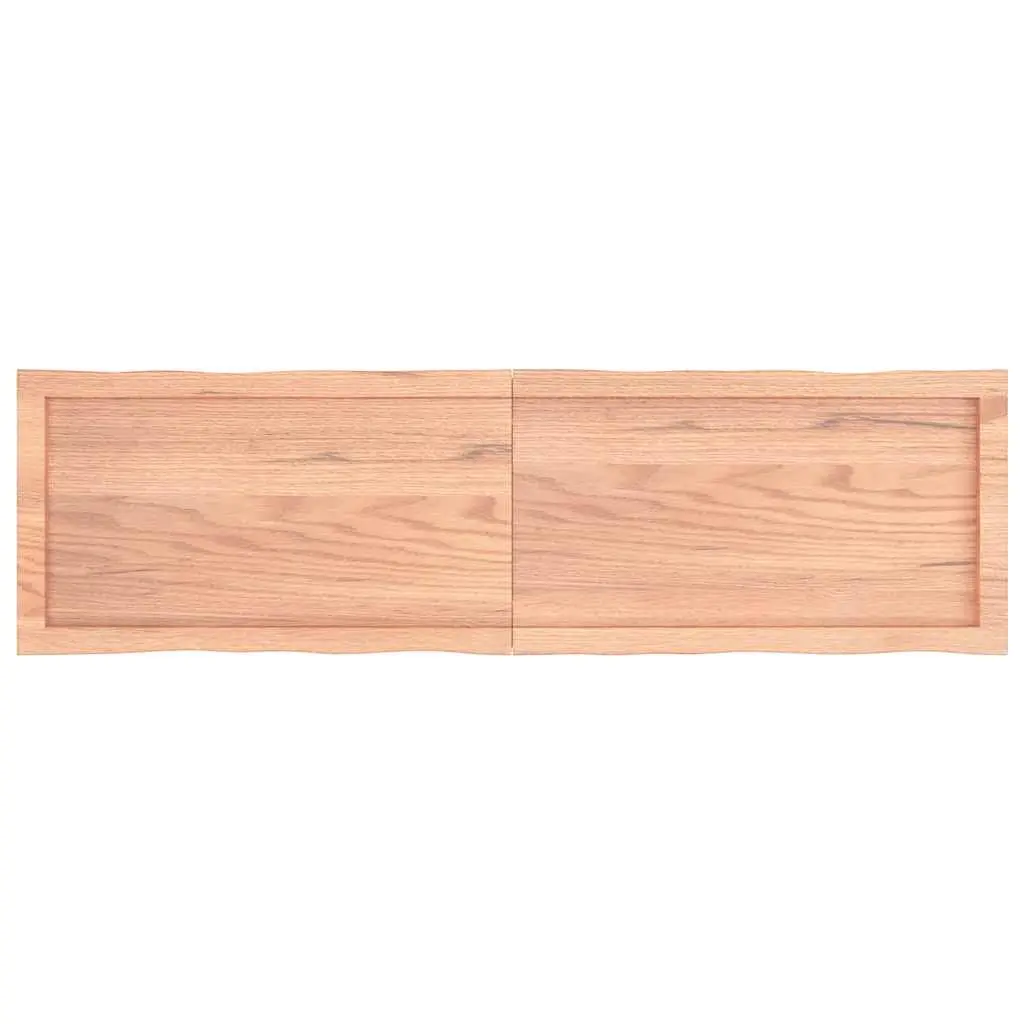 Wooden Table Top Brown 140x40cm Live Edge Solid Oak Foldable Replacement Board