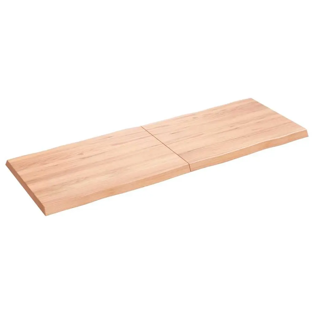 Wooden Table Top Brown Live Edge Solid Oak Folding Replacement Board 140x50cm