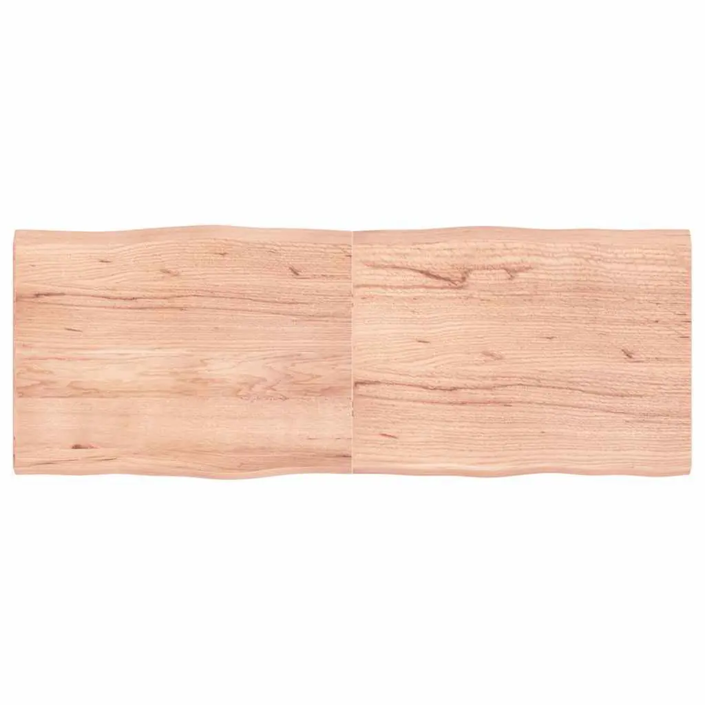 Solid Oak Wood Table Top Brown 160x60cm Live Edge Foldable