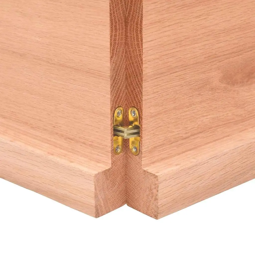 Solid Oak Wood Table Top Brown 160x60cm Live Edge Foldable