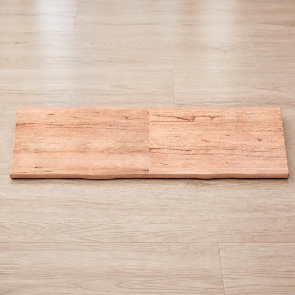 Wooden Table Top 180x50cm Solid Oak Live Edge Foldable Brown Replacement Board