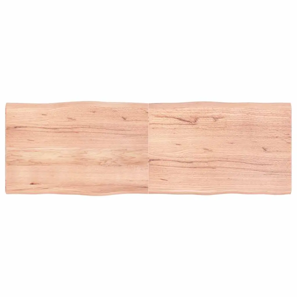 Wooden Table Top Brown 180x60cm Solid Oak Live Edge Folding Replacement Board