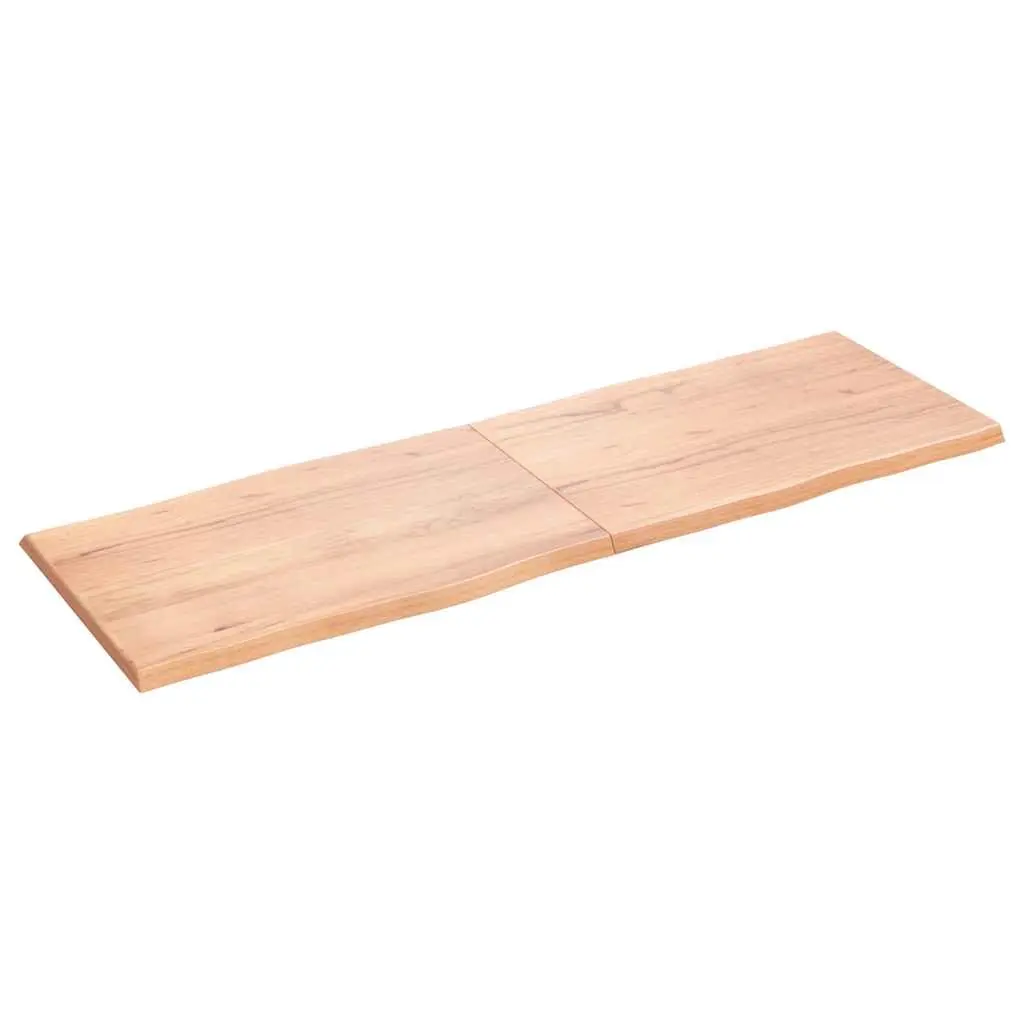 Wooden Table Top Brown 180x60cm Solid Oak Live Edge Folding Replacement Board