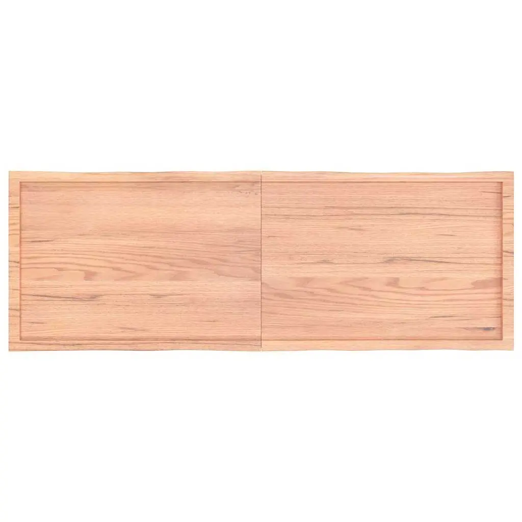 Wooden Table Top Brown 180x60cm Solid Oak Live Edge Folding Replacement Board