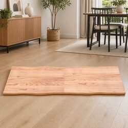 Solid Oak Table Top: Handcrafted and Foldable