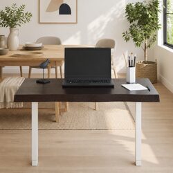 Dark Brown Wooden Table Top 80x50cm, Live Edge Design