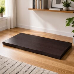 Dark Brown Wooden Table Top 80x50cm, Live Edge Design