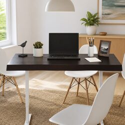 Dark Brown Solid Oak Table Top - Handcrafted 100x60cm