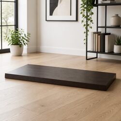 Dark Brown Solid Oak Table Top - Handcrafted 100x60cm