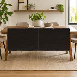 Concise Solid Oak Wood Table Top with Unique Edge