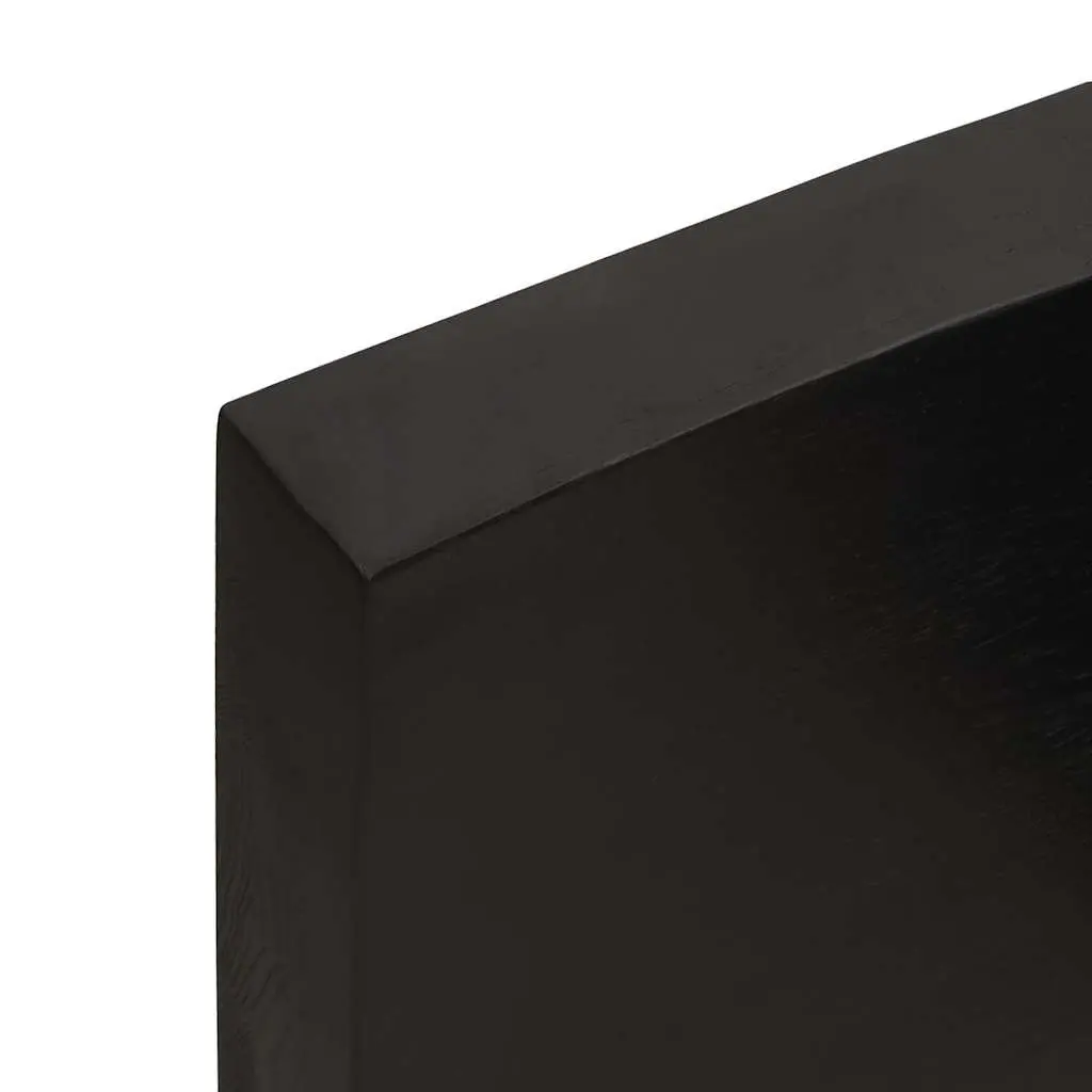 Foldable Wooden Tabletop Dark Brown 120x50cm Solid Oak Live Edge Treated
