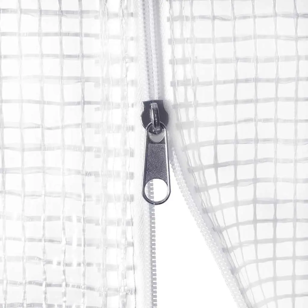 Greenhouse White 3x2x2 m Steel Frame PE Cover Roll-up Door