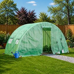 Compact 10m² Greenhouse with PE Cover - Easy Setup