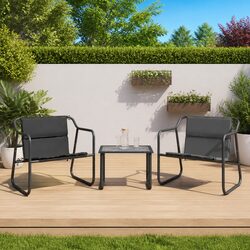 Concise 3-Piece Garden Lounge Set for Comfort