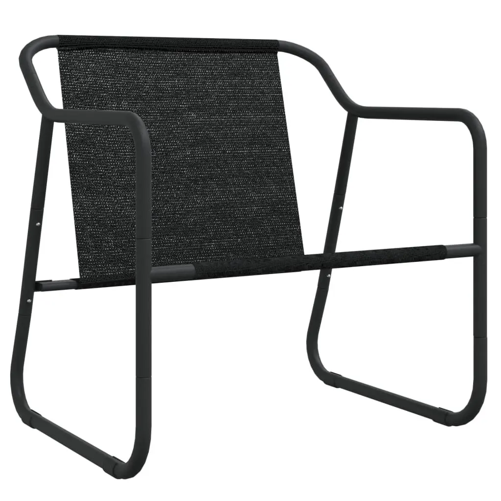 Garden Lounge Set 3 Piece Outdoor Furniture Steel Frame with Cushions Anthracite