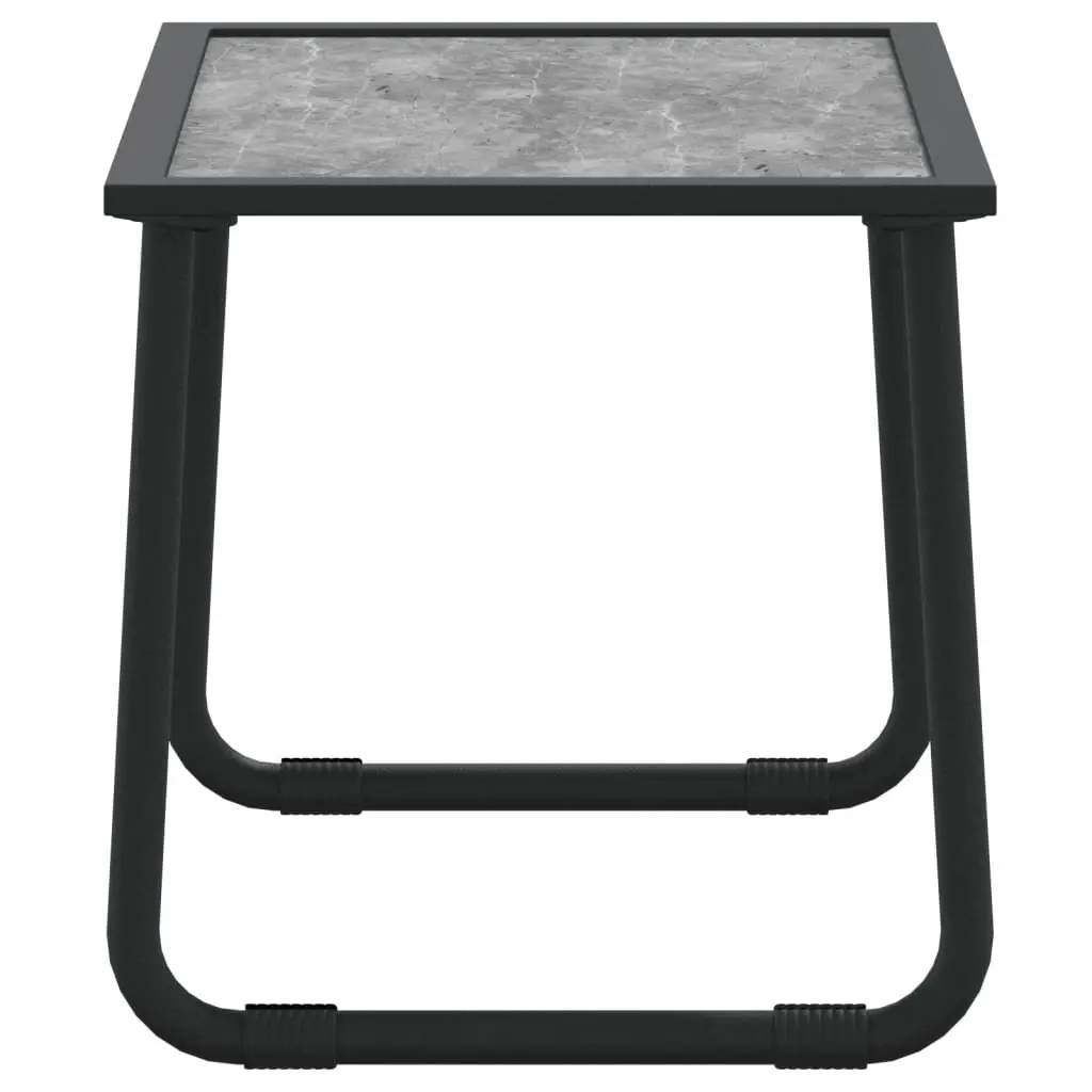 Garden Lounge Set 3 Piece Outdoor Furniture Steel Frame with Cushions Anthracite