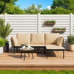 Stylish 3 Piece Garden Lounge Set with Quality Materials