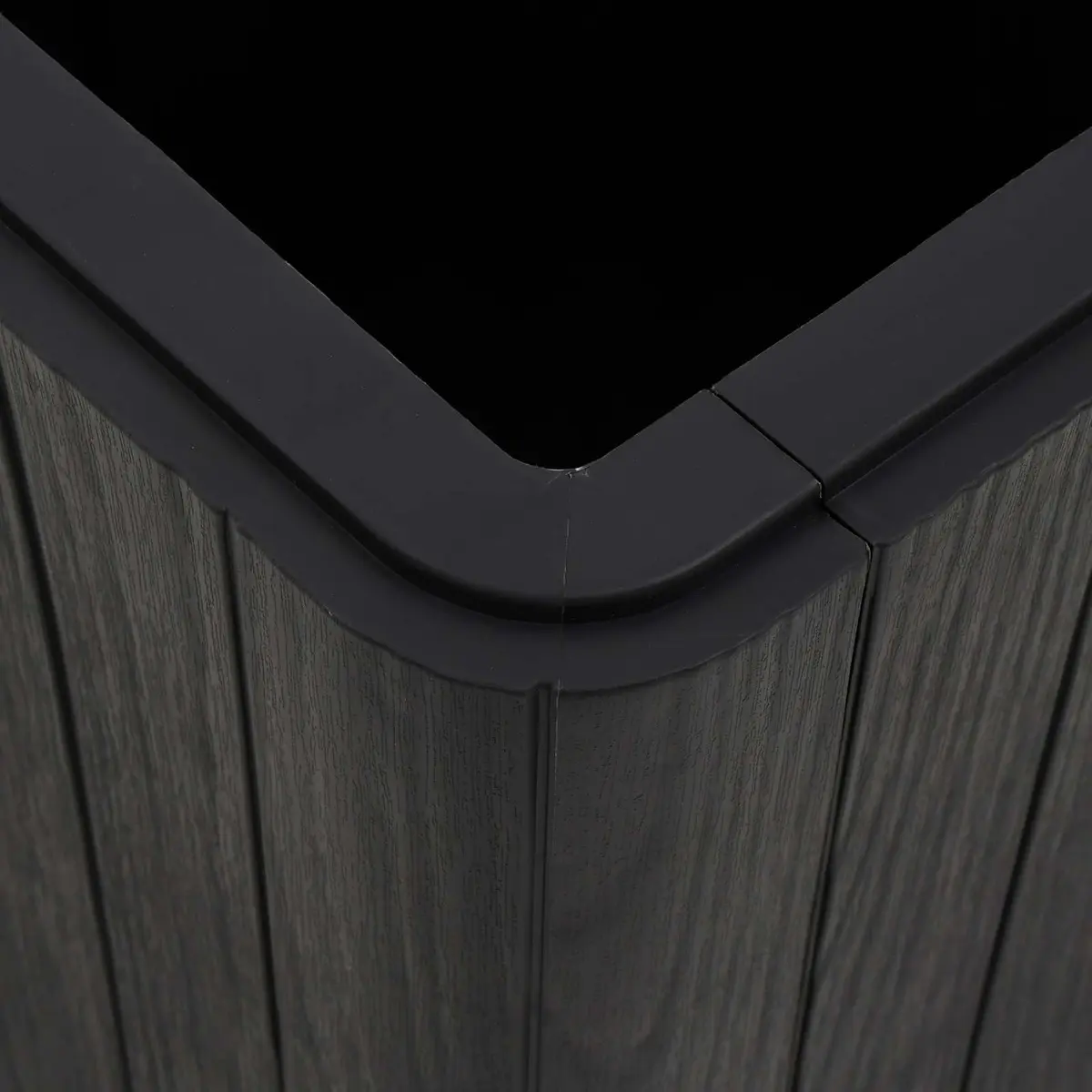 Garden Storage Table with Removable Lid Outdoor Patio Furniture Black