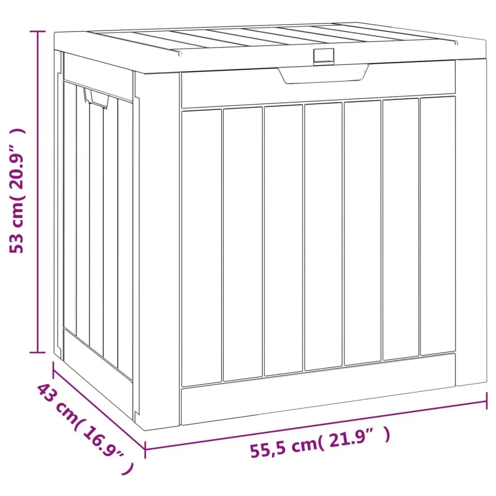 Garden Storage Box, 118L Capacity
