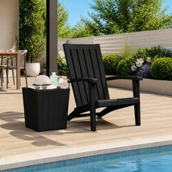 Stylish Black Adirondack Chair for Outdoor Relaxation